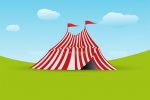 Typical Circus Tent on Landscape